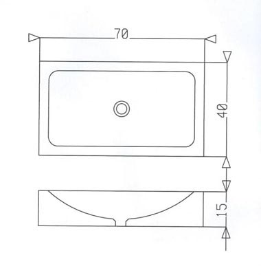 Lavabo d'appoggio mod. Elena